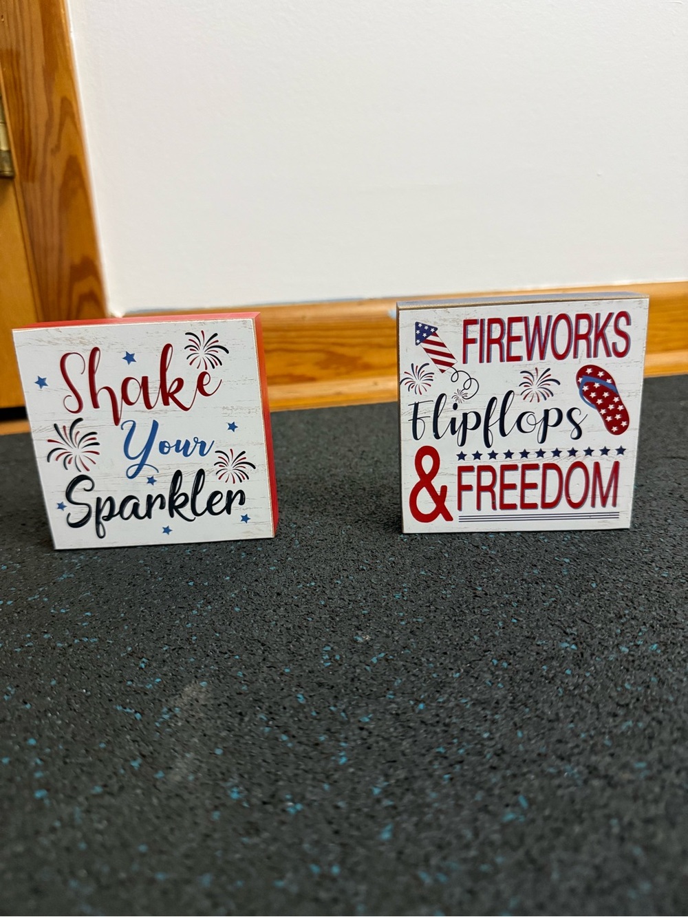 4th of July Farmhouse Decor - Patriotic Wood Blocks